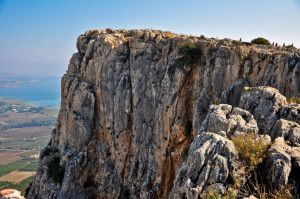 Mt. Arbel overlooking the Sea of Galilee in Israel