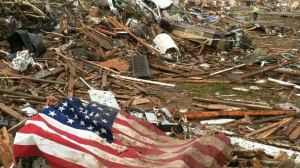 American flag in Moore, OK